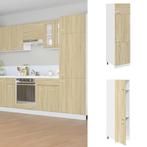 vidaXL Koelkast Lyonkast Lyon 60x57x207 cm bewerkt hout, Huis en Inrichting, Keuken | Keukenelementen, Verzenden, Nieuw, Bruin