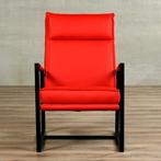 Felrode leren industriële design stoel - Toledo Leer Ferrari, Nieuw, Leer, Ophalen of Verzenden, 75 tot 100 cm