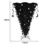 2dekans | Coast 180 cm zwarte kunstmatige kerstboom verlicht, Diversen, Kerst, Ophalen of Verzenden, Zo goed als nieuw