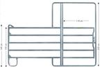 Pony paneelhek-5 met poort 2,40 x 2,20 mtr., Ophalen of Verzenden, Nieuw