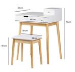 Moderne zelfbouw kaptafel wit met spiegel en lades - Comp..., Huis en Inrichting, Tafels | Kaptafels, Ophalen of Verzenden, Nieuw
