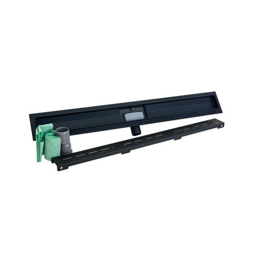 Douchegoot Sanilux 80 cm Mat Zwart met Sifon, Doe-het-zelf en Verbouw, Sanitair, Douche, Nieuw, Ophalen of Verzenden