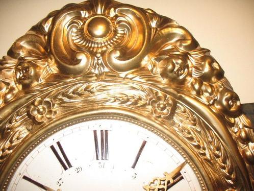 Comtoise klok Barok Brons, Emaille, IJzer, Koper - 1850-1900, Antiek en Kunst, Antiek | Klokken