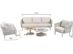 Eva stoel bank loungeset 5 delig latte rope Taste 4SO, Tuin en Terras, Ophalen of Verzenden, Nieuw