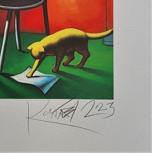 Mark Kostabi (1960) - Feline Dreams, Antiek en Kunst, Antiek | Overige Antiek