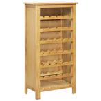 vidaXL Wijnkast 56x32x110 cm massief eikenhout, Huis en Inrichting, Woonaccessoires | Wijnrekken, Verzenden, Nieuw