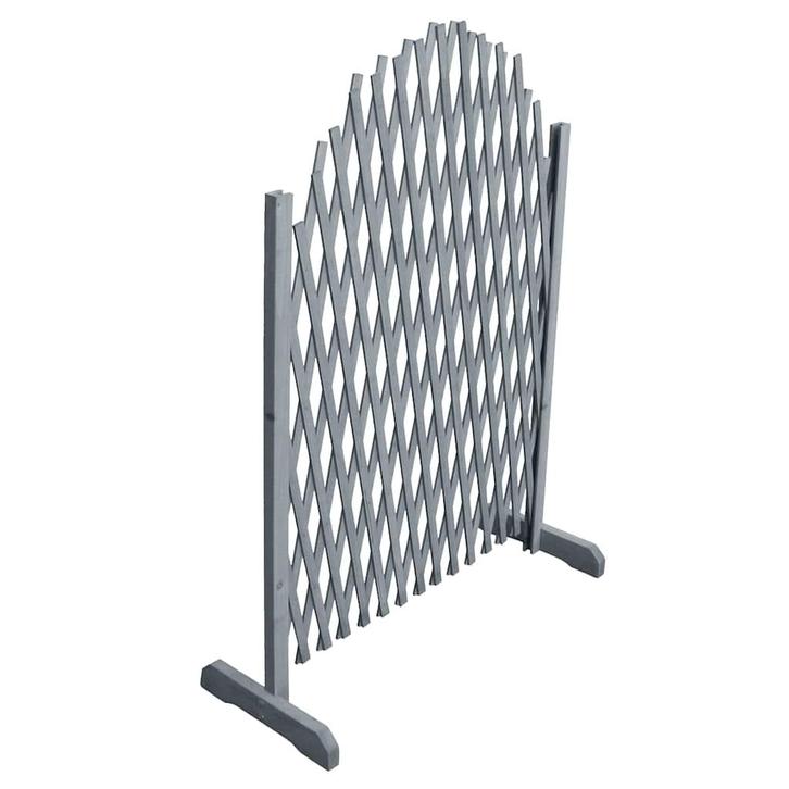 vidaXL Tuinlatwerk 1,8x1 m massief vurenhout grijs, Tuin en Terras, Schuttingen, Nieuw, Hout, 1 tot 2 meter, Verzenden