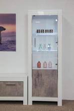 Kolomkast Glas Marknesse Wit/Marmer - vitrinekasten, Nieuw, Overige materialen