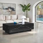Salontafel Lasley met voet, draagkracht 45 kg - Marmerlook z, Verzenden, Nieuw