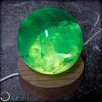Prachtige bol van groene fluoriet Kristal, China- 676.32 g, Antiek en Kunst