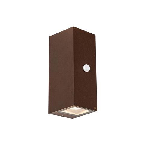Wandlamp roestbruin 2-lichts AR70 IP44 met bewegingssensor -, Tuin en Terras, Buitenverlichting, Nieuw, Minder dan 50 watt