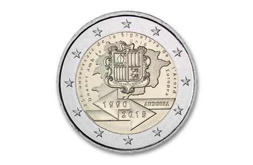 2 euro 25 jaar Douane Unie 2015 - Andorra, Postzegels en Munten, Munten | Europa | Euromunten, Verzenden