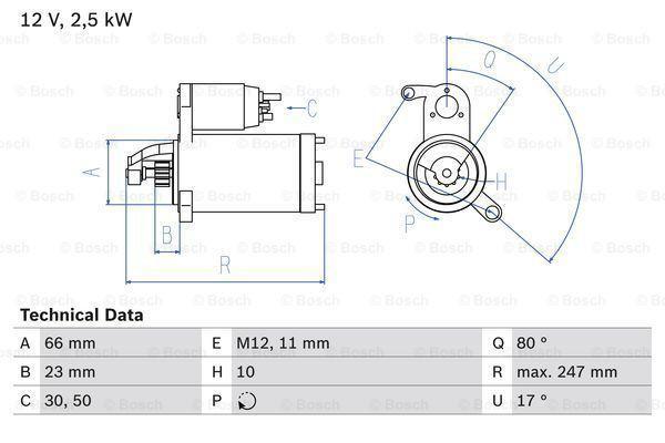 Startmotor / Starter AUDI Q5 (SQ5 TDI quattro,3.0 TDI qua..., Auto-onderdelen, Motor en Toebehoren, Nieuw, Ophalen of Verzenden