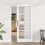 vidaXL Schuifdeur met Bevestigingsset Wit 83x202 cm Massief, Doe-het-zelf en Verbouw, Deuren en Horren, Verzenden, Nieuw