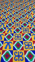 Ghana Adinkra katoen/ mix, Verzenden, Geel, 30 tot 120 cm, Polyester