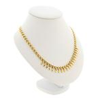 Gouden Cleopatra collier | 44,5 cm (schakelketting), Sieraden, Tassen en Uiterlijk, Kettingen, Ophalen of Verzenden, Gebruikt