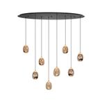 High light | Hanglamp | Amber | Golden Egg | 8 lichts, Nieuw, Ophalen of Verzenden, Glas, 75 cm of meer