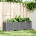 vidaXL Plantenbak 160x40x53 cm polypropeen lichtgrijs, Tuin en Terras, Bloembakken en Plantenbakken, Verzenden, Nieuw, Kunststof