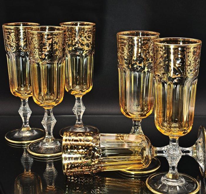 Artemisia - Champagne fluitje (6) - Monet - Kristal, Antiek en Kunst, Antiek | Glas en Kristal