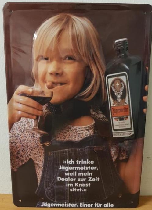 Jagermeister dealer meisje reclamebord, Verzamelen, Merken en Reclamevoorwerpen, Nieuw, Ophalen of Verzenden