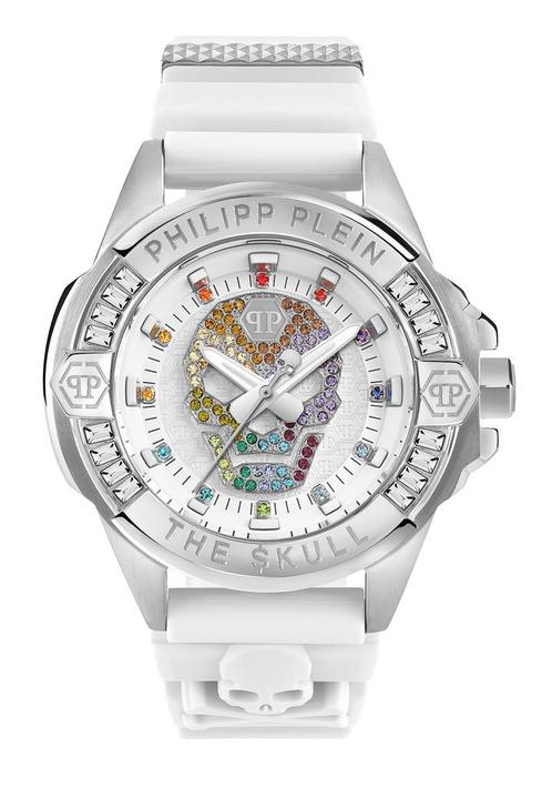 Philipp Plein The $kull PWNAA1023 dameshorloge 41 mm, Sieraden, Tassen en Uiterlijk, Horloges | Dames, Kunststof, Nieuw, Staal