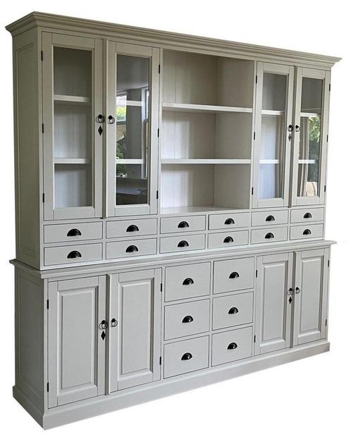 Buffetkast grijswit - wit Baarn 250cm, Huis en Inrichting, Kasten | Buffetkasten, Ophalen of Verzenden