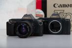 Canon T70 + Sigma Zoom-Master 1:3.8–4.8 f=35–70mm Single, Audio, Tv en Foto, Fotocamera's Analoog, Nieuw