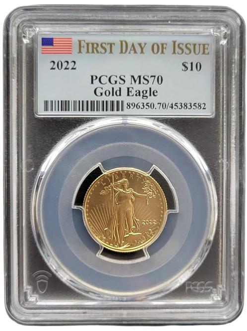 Gouden American Eagle 1/4 oz 2022 Type 2 PCGS F.D.o.I. MS70, Postzegels en Munten, Munten | Amerika, Midden-Amerika, Losse munt