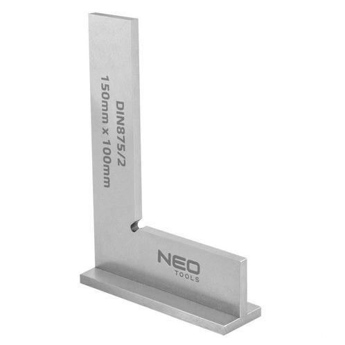 Winkelhaak met voet - DIN 875/2 - 150 x 100mm - Koolstofstaa, Doe-het-zelf en Verbouw, Gereedschap | Handgereedschap, Nieuw, Ophalen of Verzenden