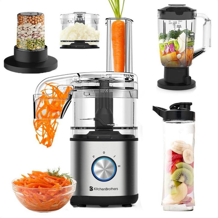 2dekans | KitchenBrothers Foodprocessor – 4-in-1, Huis en Inrichting, Schoonmaakartikelen, Ophalen of Verzenden