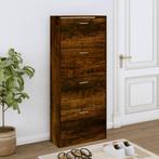 vidaXL Schoenenkast 63x24x147 cm bewerkt hout gerookt, Verzenden, Nieuw