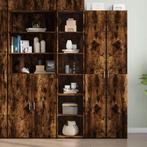 vidaXL buffetkast 40x41x185 cm bewerkt hout gerookt, Huis en Inrichting, Kasten | Buffetkasten, Minder dan 50 cm, Verzenden, Nieuw