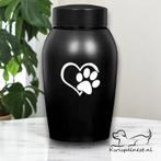 Honden Urn | inhoud 250ml | kleur zwart | opdruk: poot in..., Verzenden, Nieuw