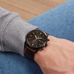 Fossil Townsman FS5437 Herenhorloge 44 mm - Zwart, Verzenden, Zo goed als nieuw