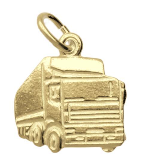 Gouden Vrachtwagen klein ketting hanger, Sieraden, Tassen en Uiterlijk, Kettinghangers, Verzenden