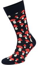 Happy Socks Sokken Mushroom Rood maat 41-46 Heren, Kleding | Heren, Sokken en Kousen, Verzenden, Nieuw, Zwart, Happy Socks