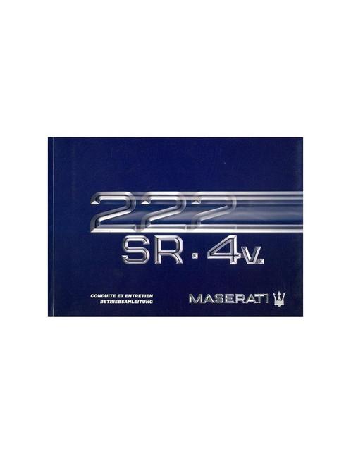 1992 MASERATI 222 SR 4V INSTRUCTIEBOEKJE FRANS DUITS, Auto diversen, Handleidingen en Instructieboekjes