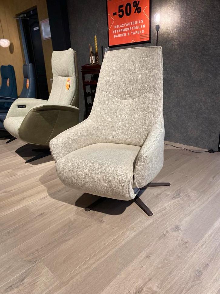 Relaxfauteuil  Haris S -  Himolla - S-Lounger met sta op, Huis en Inrichting, Stoelen, Eén, Grijs, Nieuw, Stof, Ophalen of Verzenden