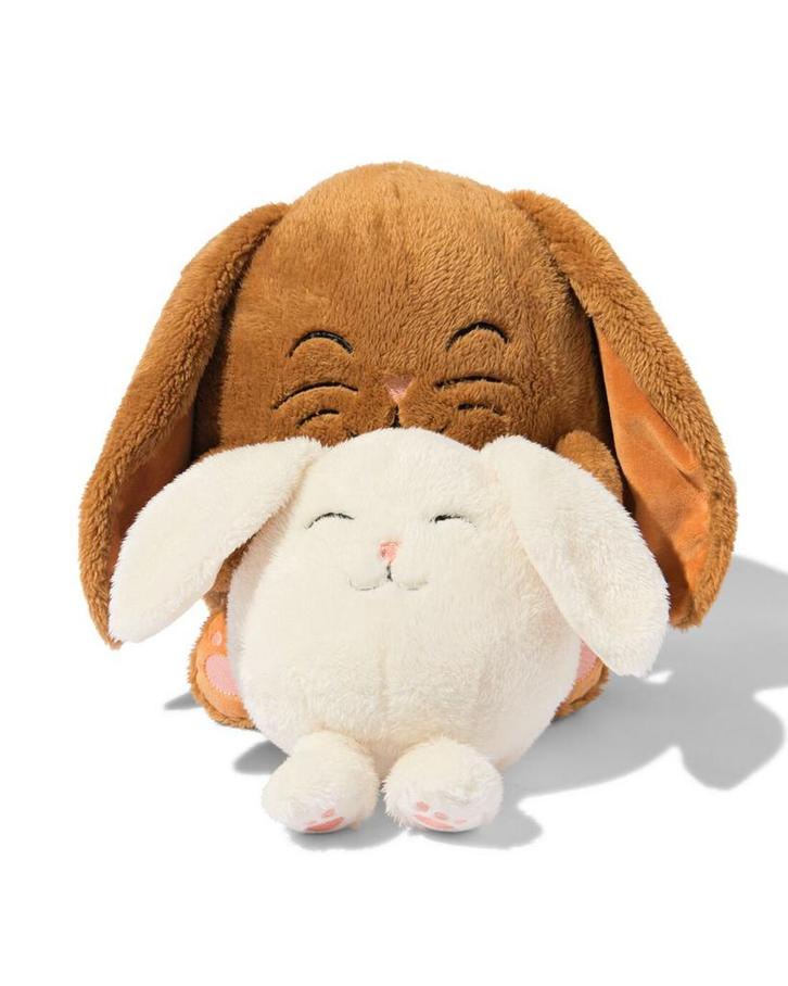 HEMA Knuffelset konijn en konijntje van €10.99 voor €7 sale, Kinderen en Baby's, Speelgoed | Knuffels en Pluche, Nieuw, Verzenden