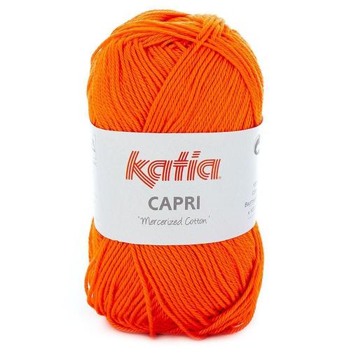 Katia Capri - 82143 oranje - Katoen Garen, Hobby en Vrije tijd, Breien en Haken, Ophalen of Verzenden