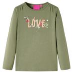 vidaXL Kindershirt met lange mouwen 128 kakikleurig, Verzenden, Nieuw