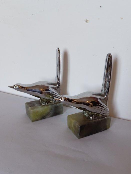 Boekensteunen (2) - Metaal en marmer, Antiek en Kunst, Curiosa en Brocante