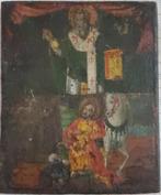 Icoon - Saint Nicolas en Saint Eustache - Hout, Antiek en Kunst