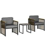 TRUUSK Tuinmeubelset 3-delig. Bistroset Met Salontafel & 2 S, Verzenden, Nieuw