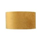 Stoffen lampenkap velvet | Oker Geel met Gouden binnenkant, Overige kleuren, 25 tot 50 cm, Rond, Nieuw