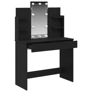 Kaptafel met LED & Spiegel – Zwart – Luxe Make-up Tafel beschikbaar voor biedingen