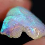 Prachtig neonblauw opaal schelpfossiel. Australische opaal