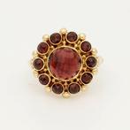Ring - 14 karaat Roségoud - Granaat, Nieuw