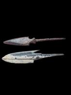 Lot of 2 Greece Top Patina Brons Speer (Zonder Minimumprijs), Antiek en Kunst