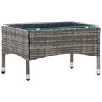 vidaXL Salontafel 60x40x36 cm poly rattan grijs, Verzenden, Nieuw
